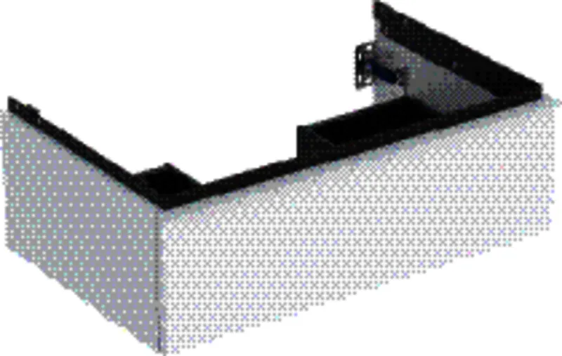 Geberit iCon Unterschrank für Waschtisch, 1 Schubl. 74x24,7x47,6cm, weiß hgl./Gr. weiß matt