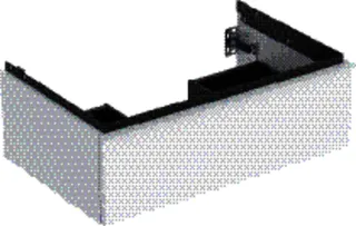 GE iCon Unterschrank für WT, 1 Schubl. 74x24,7x47,6cm, weiß hgl./Gr. weiß matt