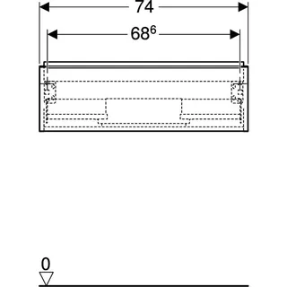 Geberit iCon Unterschrank für Waschtisch, 1 Schubl. 74x24,7x47,6cm, weiß matt – Bild 5