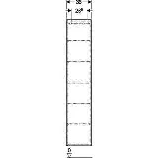 Geberit Hochschrank mit einer Tür 36x180x29,1cm, weiß matt – Bild 4