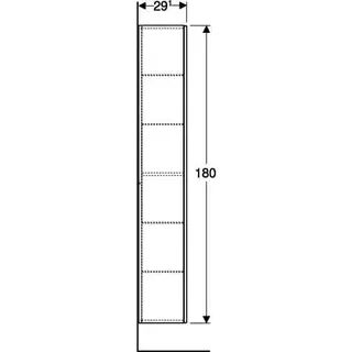Geberit Hochschrank mit einer Tür 36x180x29,1cm, weiß matt – Bild 5