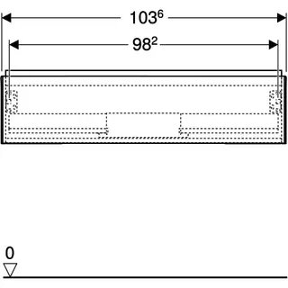 Geberit ONE Unterschrank für WT/-Platte 1 Schubl., 103,6x26,6x47cm, greige matt – Bild 4
