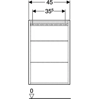Geberit Hängeschrank rechteckig, 1 Tür 45x70x15cm, Eiche – Bild 4