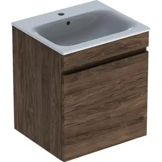 Geberit Renova Plan Set MWT m. US, 1 Schubl. 55x62,2x48cm, Nussbaum hickory – Bild 2