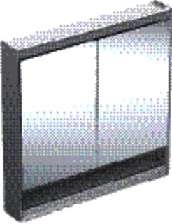Geberit ONE Spiegelschrank mit Ni/Comf.Light 2 Türen, AP-Mont., 90x90x15cm, alu. – Bild 2