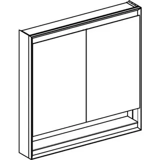 Geberit ONE Spiegelschrank mit Ni/Comf.Light 2 Türen, AP-Mont., 90x90x15cm, weiß – Bild 3