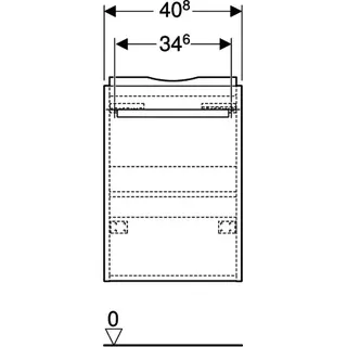 Geberit Renova Compact US 40,8cm für HWB 45cm 1 Tür, 40,8x60,5x23,1cm verk Ausld hgrau – Bild 4