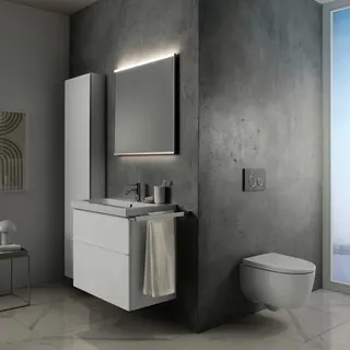 Geberit iCon Set Wand-WC mit WC-Sitz, Rimfree Tiefspül-WC, verk. Ausl. 49cm, weiß – Bild 3