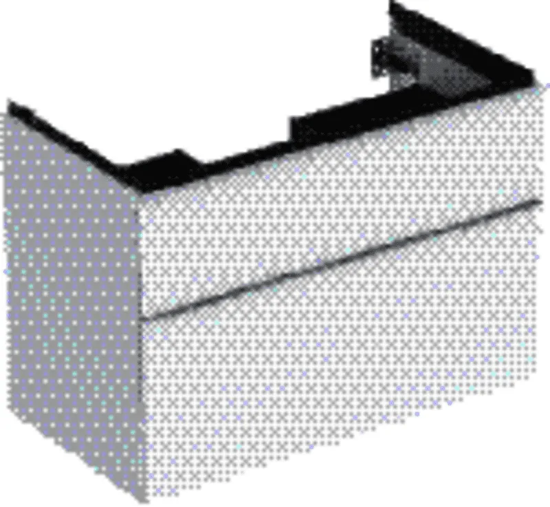 Geberit iCon Unterschrank für Waschtisch, 2 Schubl. 88,8x61,5x47,6cm, weiß hgl./Gr.weiß matt