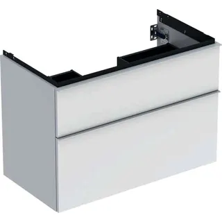Geberit iCon Unterschrank für Waschtisch, 2 Schubl. 88,8x61,5x47,6cm, weiß hgl./Gr.weiß matt – Bild 2