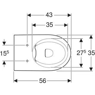 Geberit iCon Stand-WC Tiefspüler, wandbündig geschl. Form, Rimfree, weiß – Bild 5