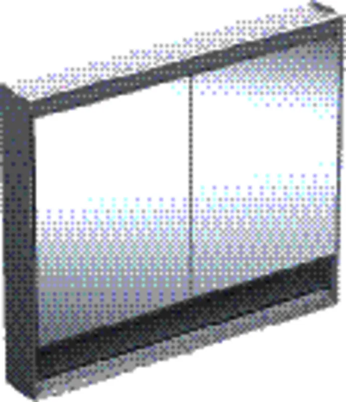 Geberit ONE Spiegelschrank mit Ni/Comf.Light 2 Türen, AP-Mont., 105x90x15cm, alu.