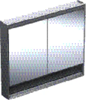Geberit ONE Spiegelschrank mit Ni/Comf.Light 2 Türen, AP-Mont., 105x90x15cm, alu.