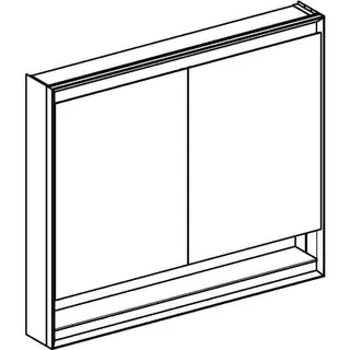 Geberit ONE Spiegelschrank mit Ni/Comf.Light 2 Türen, AP-Mont., 105x90x15cm, alu. – Bild 3