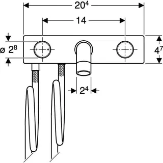 Geberit ONE Waschtisch-Armatur rundes Design Wandmontage, Zweigriffmischer, L16 – Bild 5