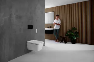 Geberit ONE Waschtisch 90x48cm, CleanDrain mit Hahnloch, ohne Überlauf, weiß, KeraTect/weiß glzd – Bild 4
