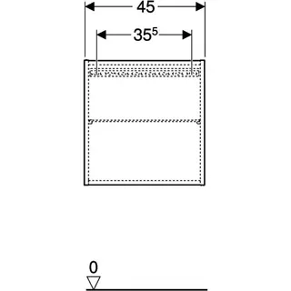 Geberit Hängeschrank quadratisch, 1 Tür 45x46,7x15cm, Eiche – Bild 4