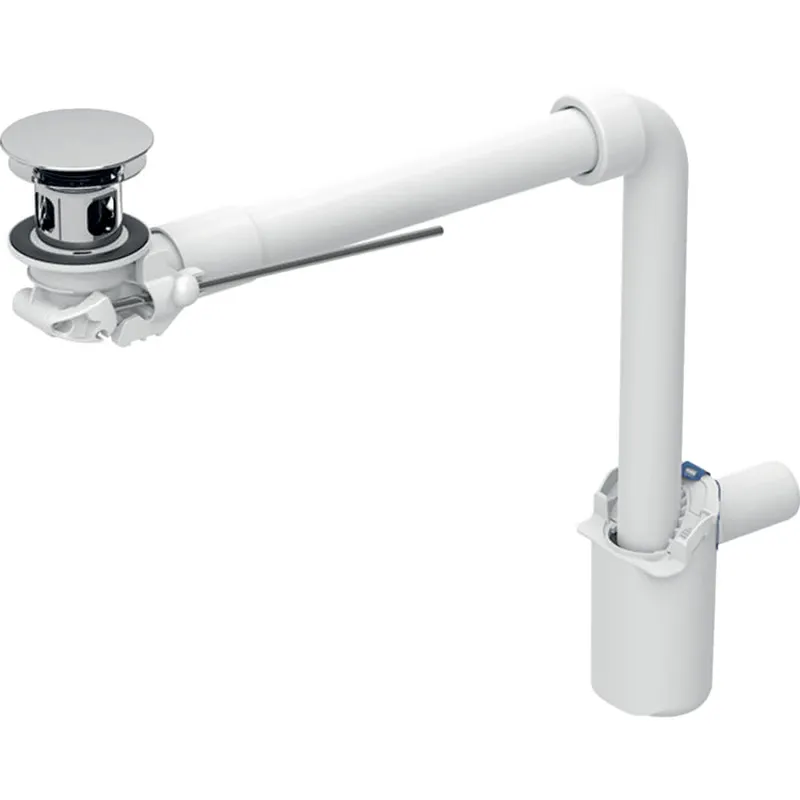 Geberit Waschtisch Ablauf d40 Raumsparmodell mit Hebelbet. Ventilstopfen glanzverchromt
