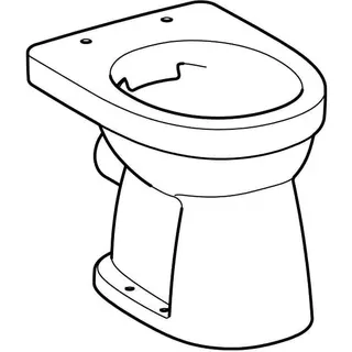 Geberit Renova Stand-WC Flachspüler Abg. horizontal, Rimfree, weiß – Bild 3