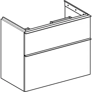 Geberit iCon Unterschrank f. Waschtisch, verk. Ausld. 74x61,5x41,6cm, Eiche/Gr. Lava – Bild 3