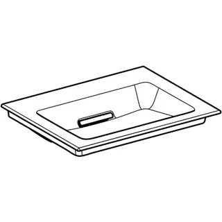 Geberit ONE MWT 60x48cm, CleanDrain ohne Hahnloch, ohne Überlauf, weiß, KeraTect/weiß glzd – Bild 3