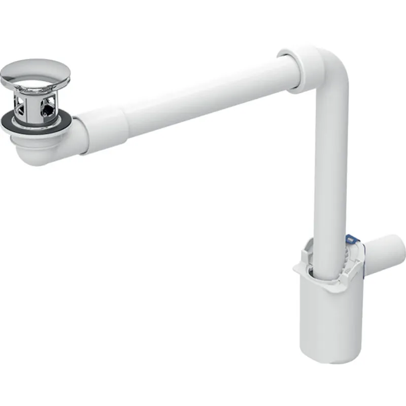 Geberit Waschtisch Ablauf d40 Raumsparmodell mit Druckbet. Ventilabstopfen glanzverchromt