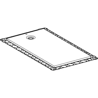 Geberit Olona Duschwanne 90 x 75 cm rechteckig, mit Dichtvlies, weiß matt – Bild 3