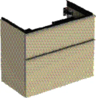 GE iCon Unterschrank f. WT, verk. Ausld. 74x61,5x41,6cm, 2 Schubl., sandgrau