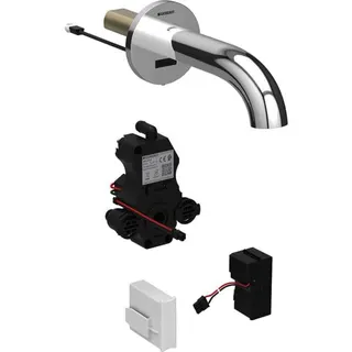 Geberit Waschtischarmatur Piave, Wandmontage mit UP-Funktion Netz L 17cm mit Mischer