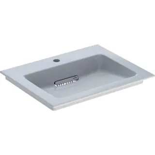 Geberit ONE MWT 60x48cm, CleanDrain mit Hahnloch, ohne Überlauf, weiß, KeraTect/weiß glzd – Bild 2