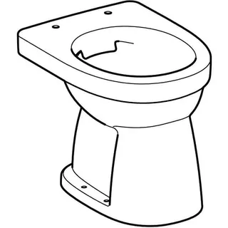 Geberit Renova Stand-WC Flachspüler Abg. vertikal, Rimfree, weiß – Bild 3