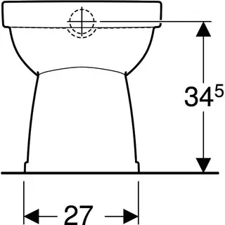 Geberit Renova Stand-WC Flachspüler Abg. vertikal, Rimfree, weiß – Bild 4