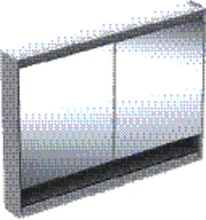 Geberit ONE Spiegelschrank mit Ni/Comf.Light 2 Türen, AP-Mont., 120x90x15cm, weiß