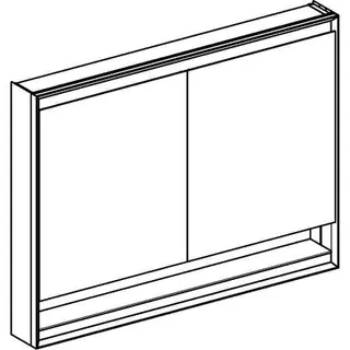 Geberit ONE Spiegelschrank mit Ni/Comf.Light 2 Türen, AP-Mont., 120x90x15cm, weiß – Bild 3