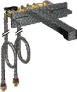 Geberit ONE Waschtisch-Armatur eckiges Design Wandmontage, Zweigriffmischer, L22