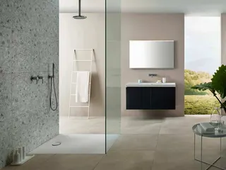 Waschtisch 120 x 48 cm, ohne Hahnloch mit Überlauf design4YOU 2.0, weiß – Bild 3