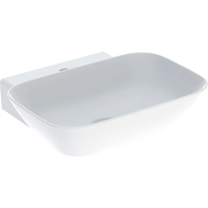 Geberit ONE AS-Waschtisch, Schalenform, 50x42,5 cm mit Hahnloch, ohne Überlauf, weiß, KeraTect