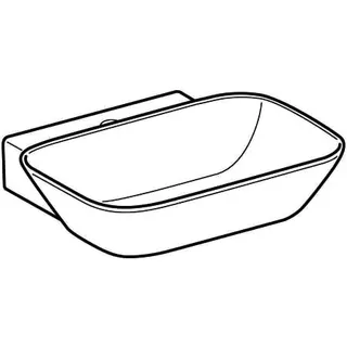 Geberit ONE AS-Waschtisch, Schalenform, 50x42,5 cm mit Hahnloch, ohne Überlauf, weiß, KeraTect – Bild 4