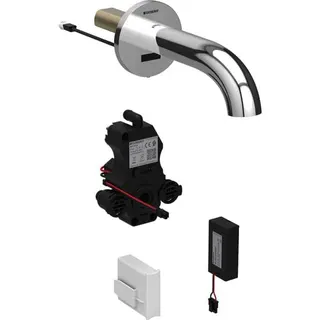Geberit Waschtischarmatur Piave, Wandmontage mit UP-Funktion Batt. L 22cm mit Mischer – Bild 2