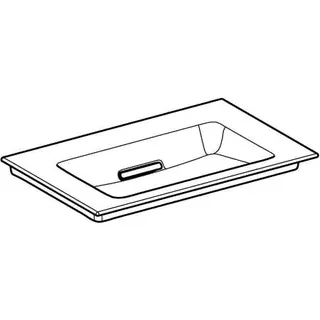 Geberit ONE MWT 75x48cm, CleanDrain ohne Hahnloch, ohne Überlauf, weiß, KeraTect/weiß glzd – Bild 3