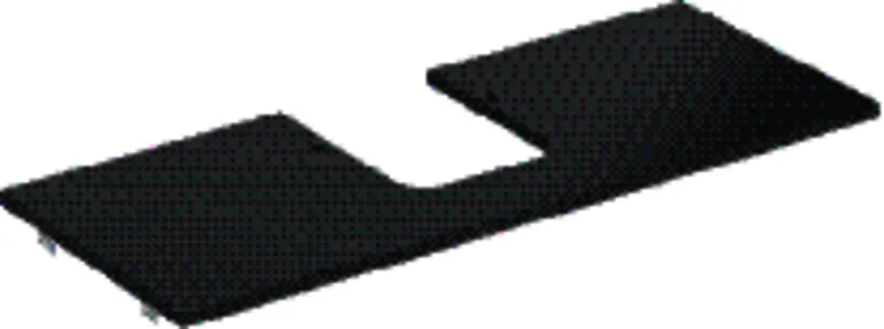 Geberit ONE Waschtisch-Pl. Aus mi. f. AWT Schalenform 120x2x47cm, Marmoroptik schwarz matt