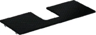 GE ONE WT-Pl. Aus mi. f. AWT Schalenform 120x2x47cm, Marmoroptik schwarz matt