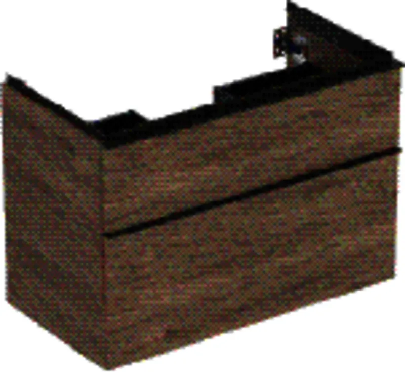 Geberit iCon Unterschrank für Waschtisch, 2 Schubl. 88,8x61,5x47,6cm, Nussbaum hi./Gr. Lava