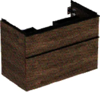 GE iCon Unterschrank für WT, 2 Schubl. 88,8x61,5x47,6cm, Nussbaum hi./Gr. Lava