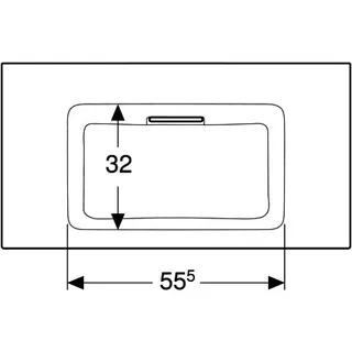 Geberit ONE MWT 90x48cm, CleanDrain ohne Hahnloch, ohne Überlauf, weiß, KeraTect/weiß glzd – Bild 5
