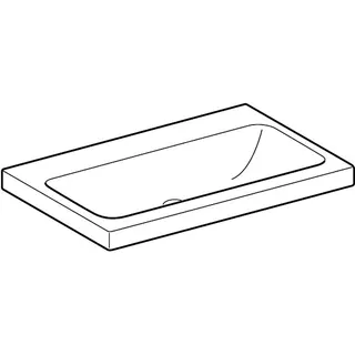 Geberit iCon Light Aufsatzwaschtisch 75x48cm ohne Hahnloch, ohne Überlauf, weiß – Bild 3