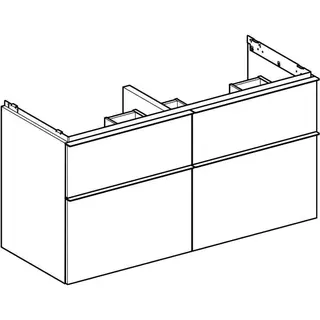 Geberit iCon Unterschrank für DWT, 4 Schubl. 118,4x61,5x47,6cm, sandgrau – Bild 3