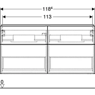 Geberit iCon Unterschrank für DWT, 4 Schubl. 118,4x61,5x47,6cm, sandgrau – Bild 4