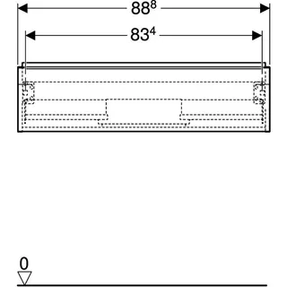 Geberit iCon Unterschrank für Waschtisch, 1 Schubl. 88,8x24,7x47,6cm, sandgrau – Bild 4