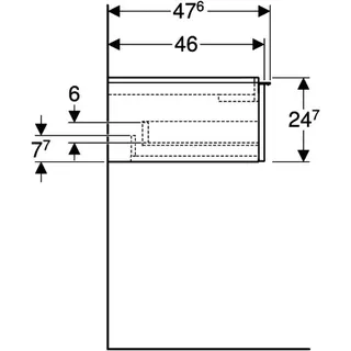 Geberit iCon Unterschrank für Waschtisch, 1 Schubl. 88,8x24,7x47,6cm, sandgrau – Bild 5